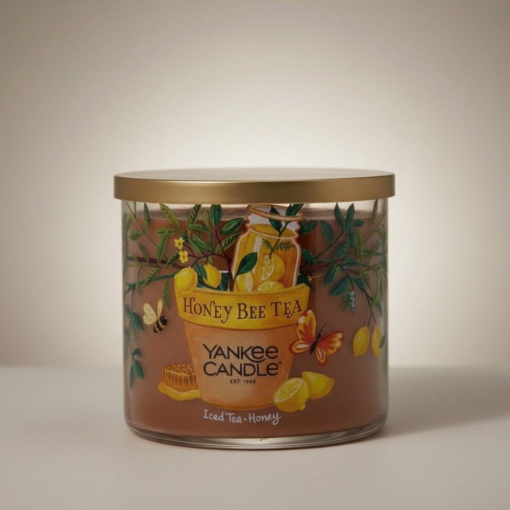 Yankee Candle Iced Tea & Honey Medium Jar - 14.5 oz Scented Candle - NWT
